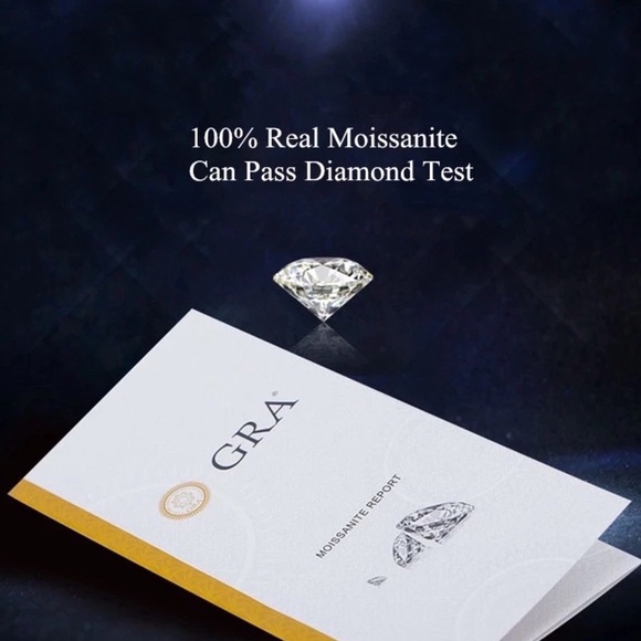 🔥6CT Certified Moissanite Pass Test Brilliant Cut Pendent And Necklace 45cm - Picture 5 of 8